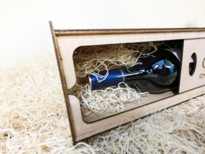 Happy Birthday engraved wine bottle box