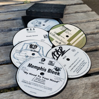 record drink coasters